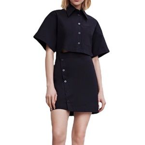 Urban Revivo Button Down A-Line Shirt Collar Dress